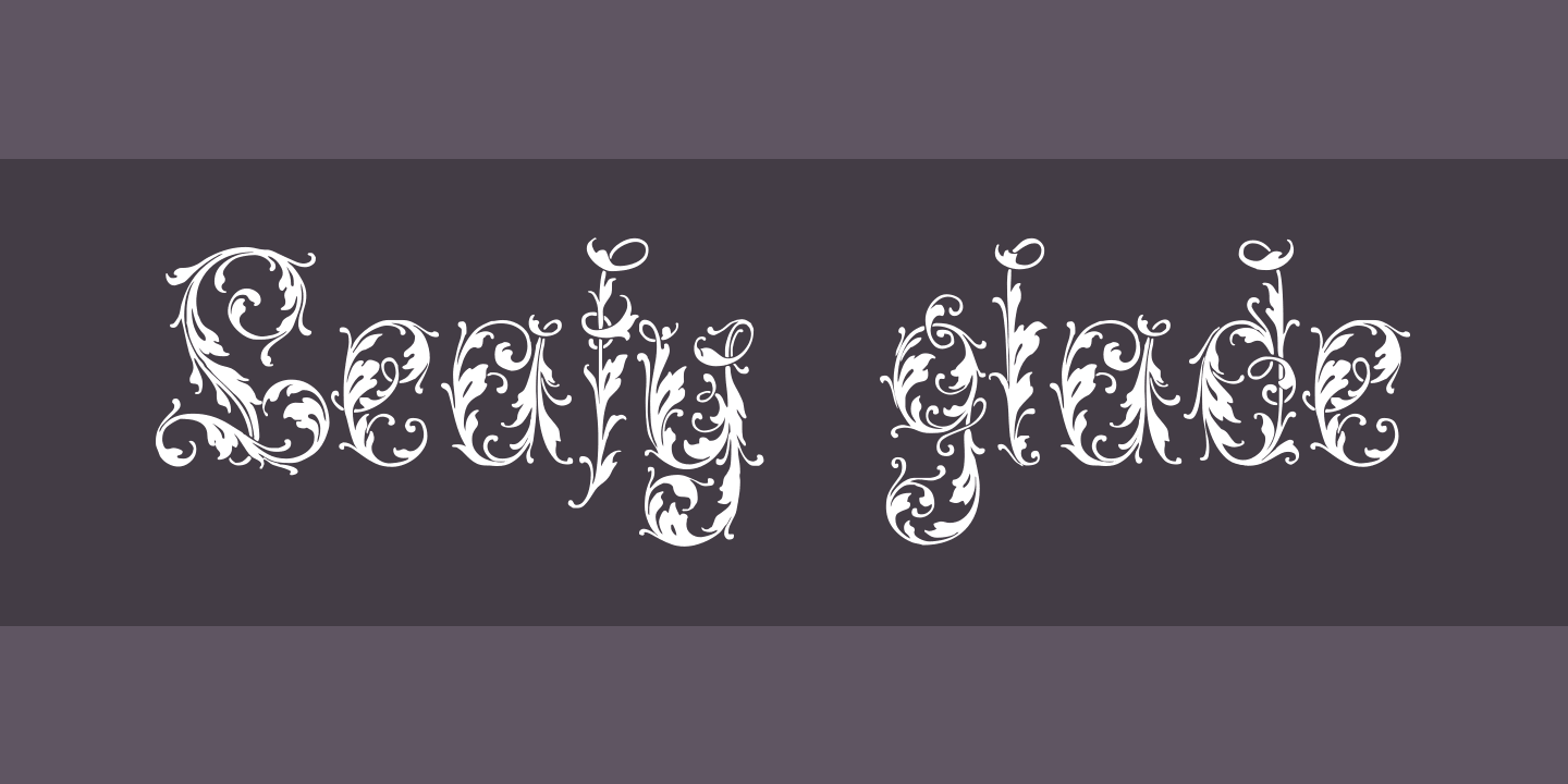 Leafy glade Leafyshade Font preview